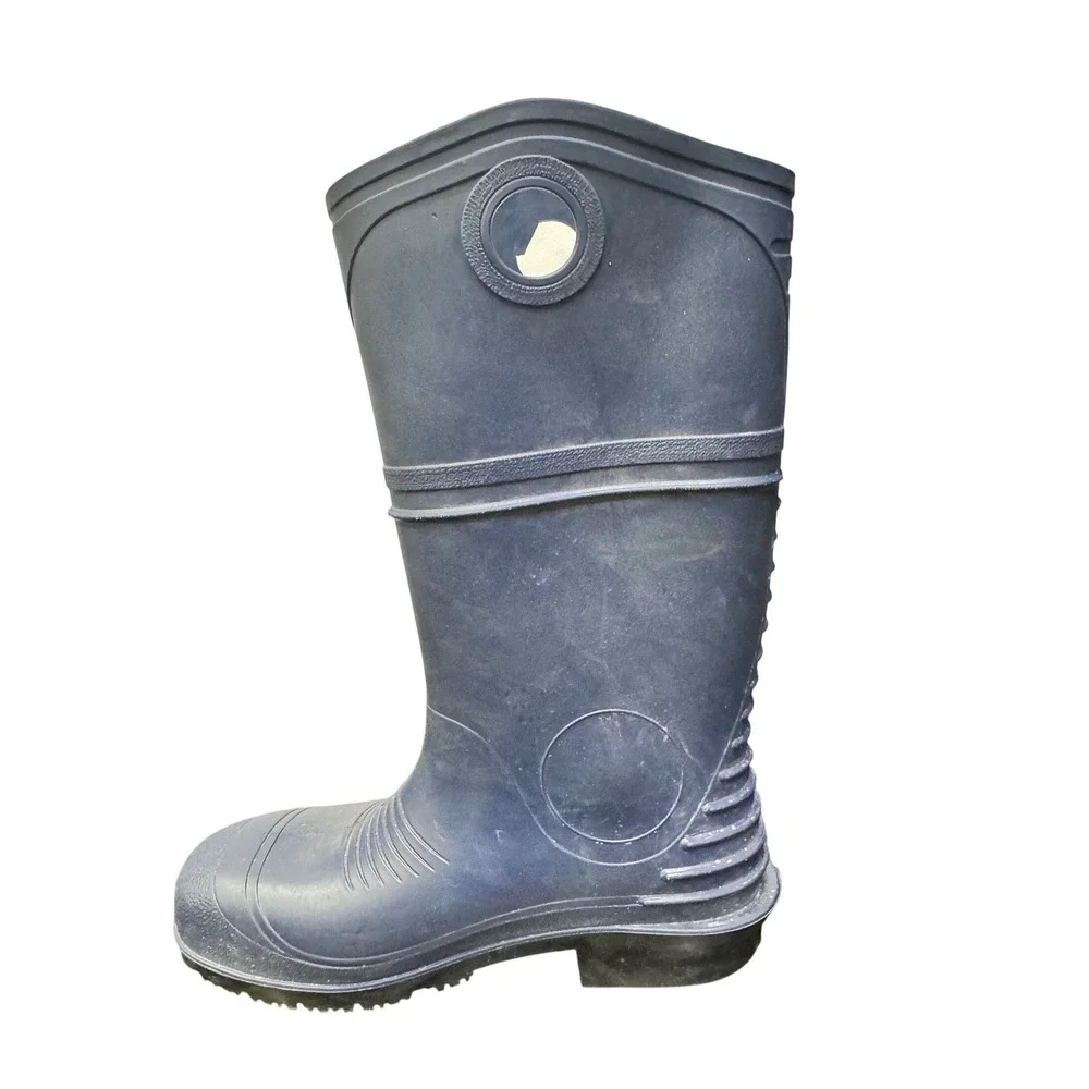 Black Diamond Mens Navy Blue Rubber Steel Toe Work Boots ASTM F2413-18 EH USA